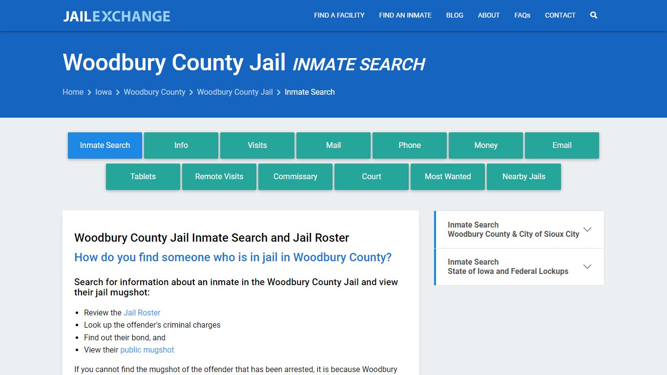 Inmate Search: Roster & Mugshots - Woodbury County Jail, IA